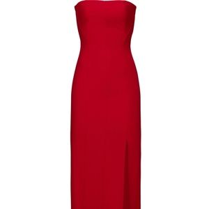 Elizabeth and James- Strapless Red Gown
